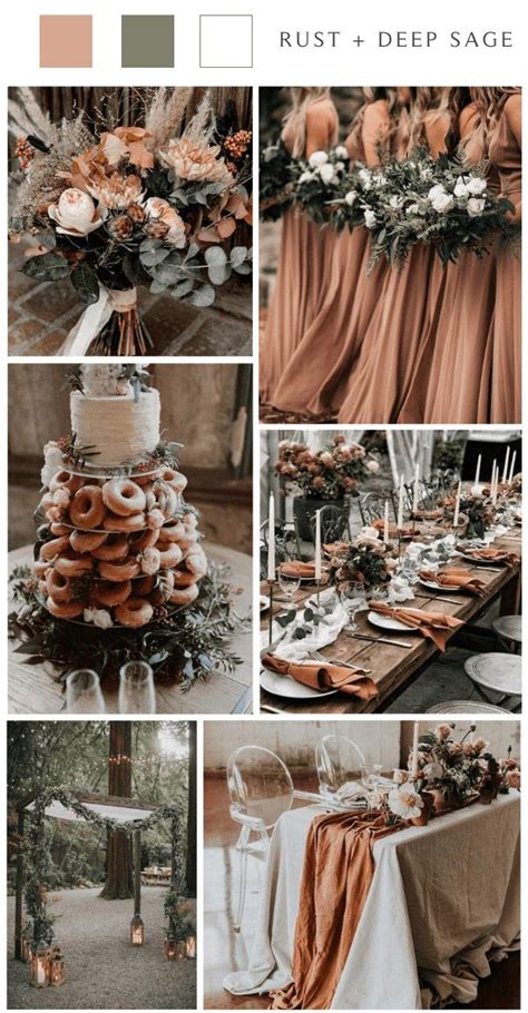 rustic country rust green wedding color ideas | Fall wedding color ...