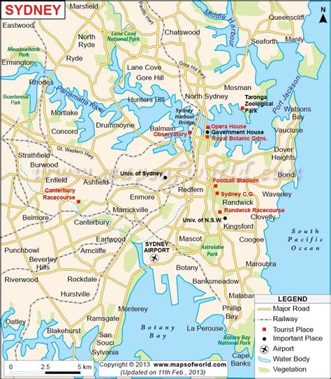 Sydney Map | Map of Sydney Australia - Maps of World | Sydney map ...