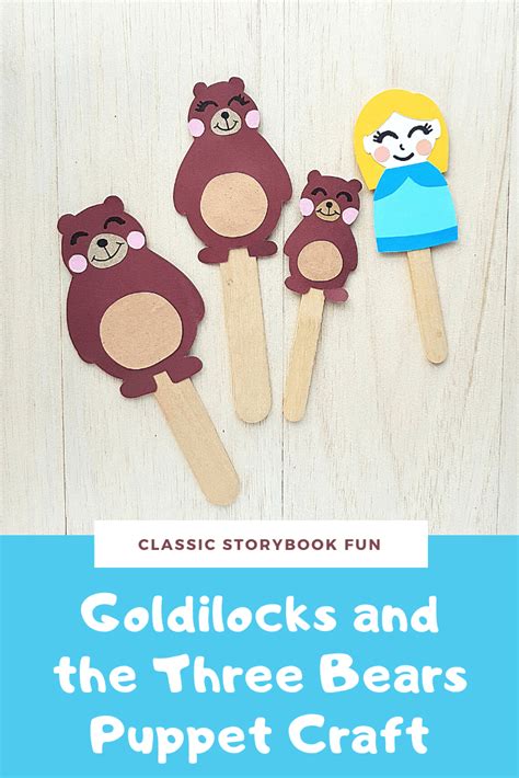 Goldilocks and the Three Bears Puppet Craft With Printable Template