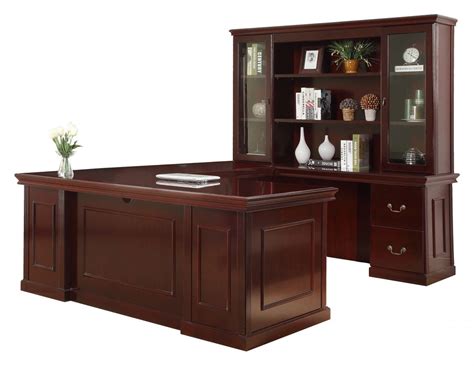 U Shaped Executive Desk with Hutch