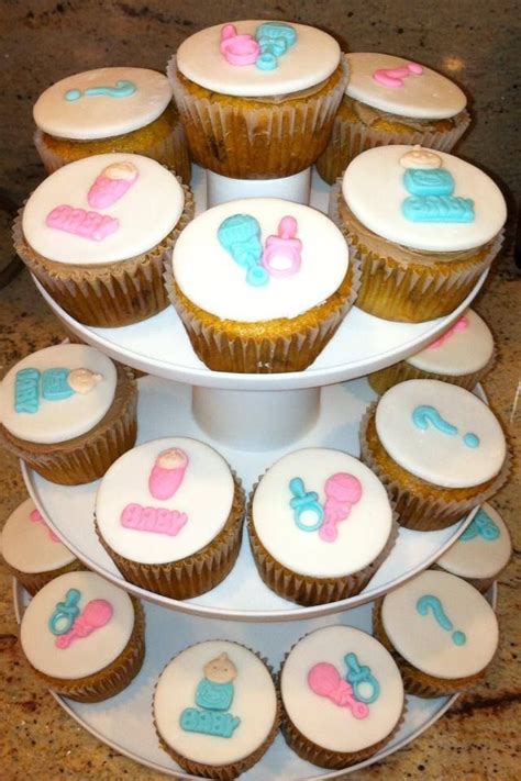 Gender Reveal Cupcakes / Fondant Cupcake Toppers LIKE US: https://www ...