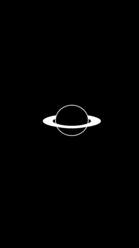 Download Cute Black Saturn Aesthetic Wallpaper | Wallpapers.com