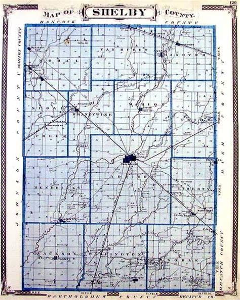 Map of Shelby County, Indiana by Baskin & Forster: (1876) | Art Source ...