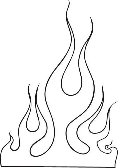 Flame Tattoo Outline Design