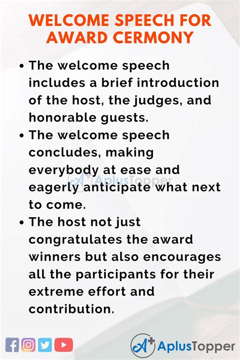 Welcome Speech for Award Ceremony for Students and Children In English ...