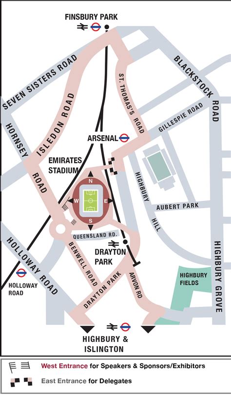 Arsenal Stadium Map