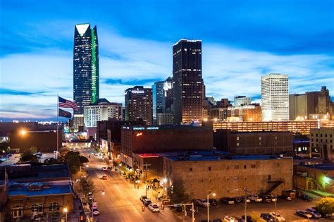 Downtown Oklahoma City skyline at sunset. - James Pratt