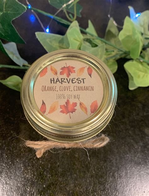 Fall Harvest Candle Rustic Candle Homemade Fall Candles - Etsy