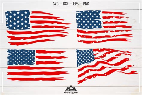 Distressed American Flag Svg, USA Flag Svg, Grunge USA Flag By Pinoyart ...