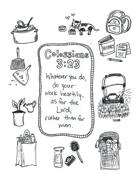 Colossians 3 23 Coloring Sheet Coloring Pages