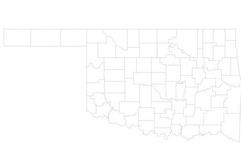 Blank Oklahoma County Map Free Download