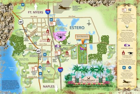 Map Of Estero Florida | World Map 07