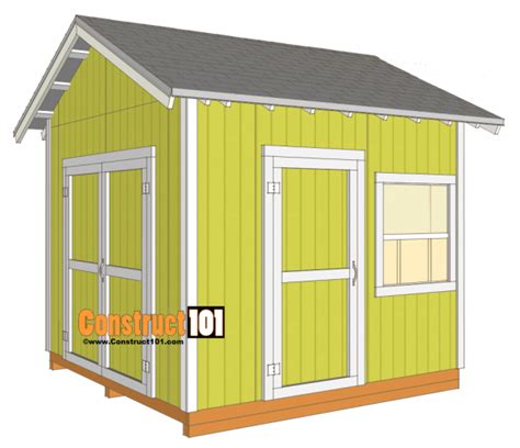 Shed Plans - 10x10 Gable Shed - Construct101