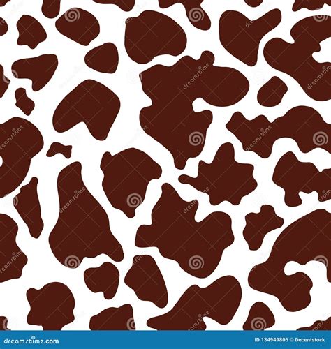 Seamless Cow Pattern. Cow Background, Cow Skin Pattern Stock Vector ...