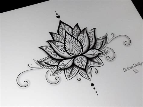 Lotus Mandala Tattoo and Stencil/Template Instant Digital | Etsy ...