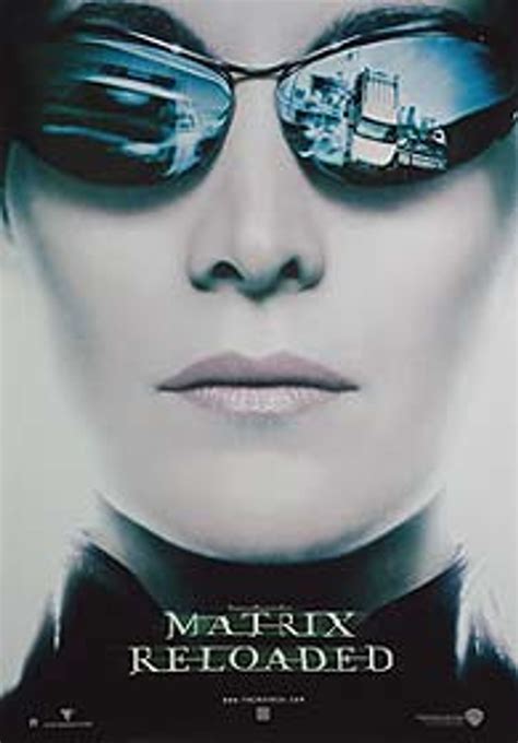 THE MATRIX RELOADED (Advance Reprint Trinity Head) POSTER buy movie ...