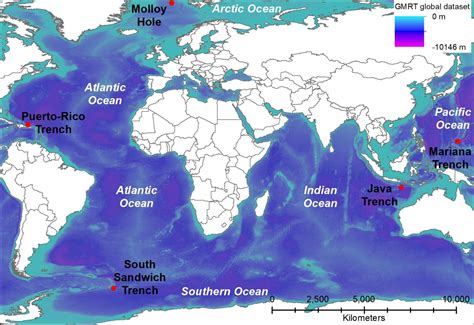 Deepest points of the Indian Ocean and Southern Ocean revealed ...