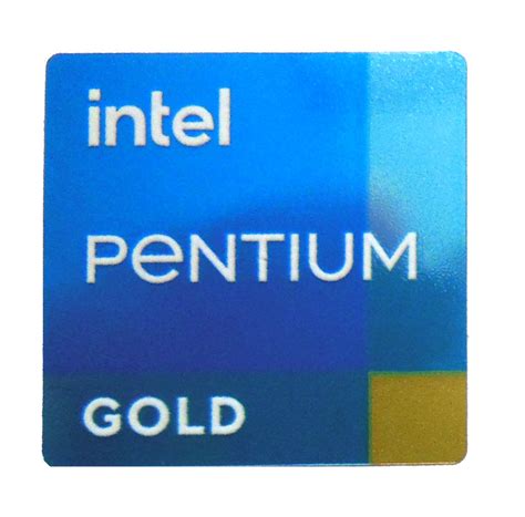 Intel Pentium GOLD Sticker 18 x 18mm / 11/16″ x 11/16″ [1110] – Vath ...