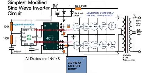 Simple Inverter Circuit Diagram 1000w Pdf