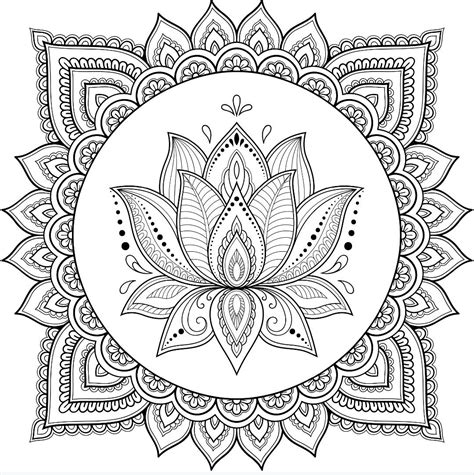 Beautiful lotus mandala drawing | Раскраска мандала, Рисунок мандалы ...