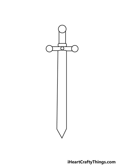 Sword Drawing - How To Draw A Sword Step By Step