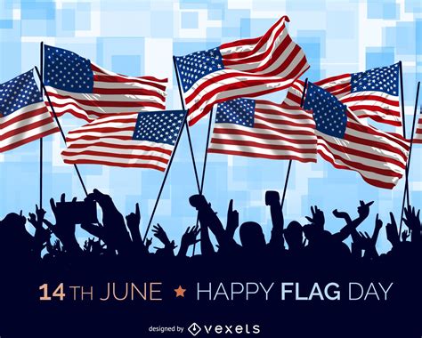 USA Flag Day Illustration Vector Download