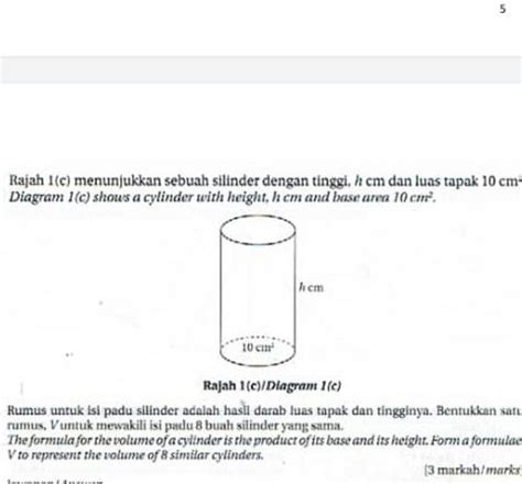 Rumus Isipadu Silinder : Rumus Volume Dan Luas Permukaan Tabung Atau ...