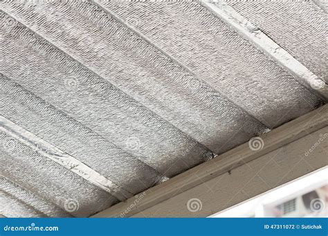 Silver Foil Insulation on Ceiling Roof Stock Photo - Image of silver ...