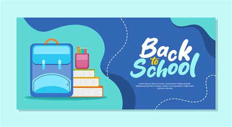 Back to school banner template design vector illustrations 25356023 ...