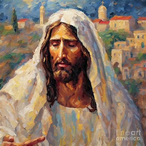 Jesus weeping over Jerusalem Painting by Rhys Jacobson - Fine Art America