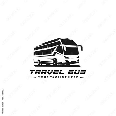 Travel Bus Logo Template with white Background. Suitable for your ...