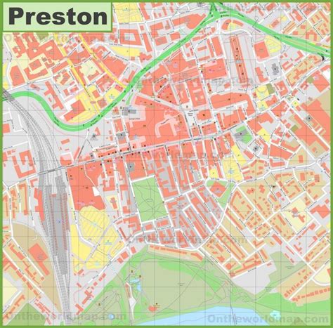 Preston city center map | Map, Preston, City