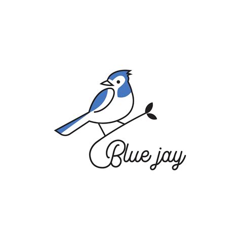 Premium Vector | Blue jay bird logo vector icon illustration