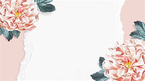 Blooming floral peony wallpaper vector | Premium Vector - rawpixel