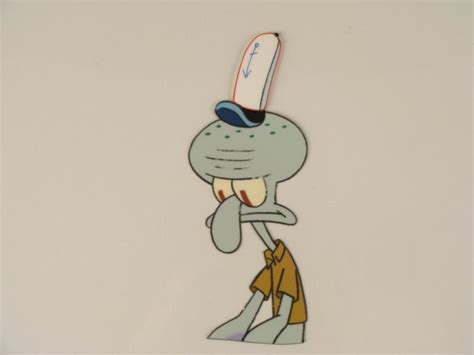 Art SpongeBob Cel Animation Squidward Mad Original