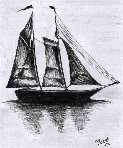 Ship Pencil Sketch at PaintingValley.com | Explore collection of Ship ...