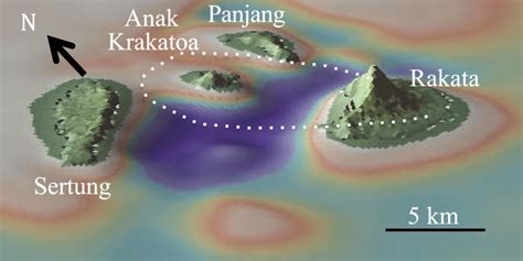 Krakatoa Before And After