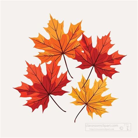 Trees Clipart-colorful color of maple leaves in the fall clip art