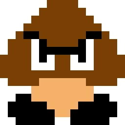 Smb1 goomba pixel art