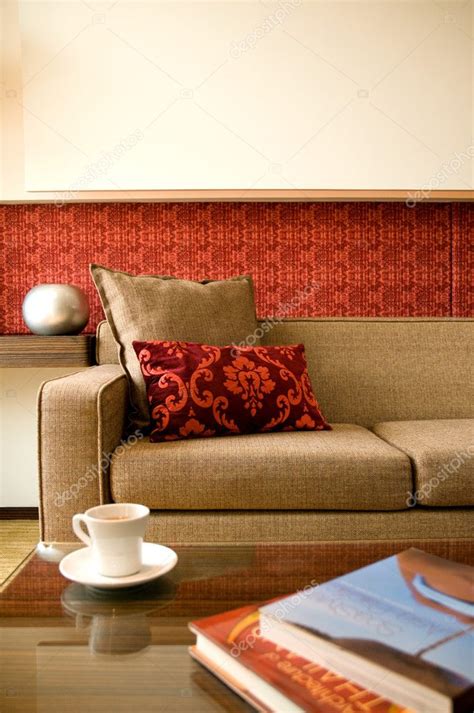 Hotel suite living room with beautiful interior design — Stock Photo ...