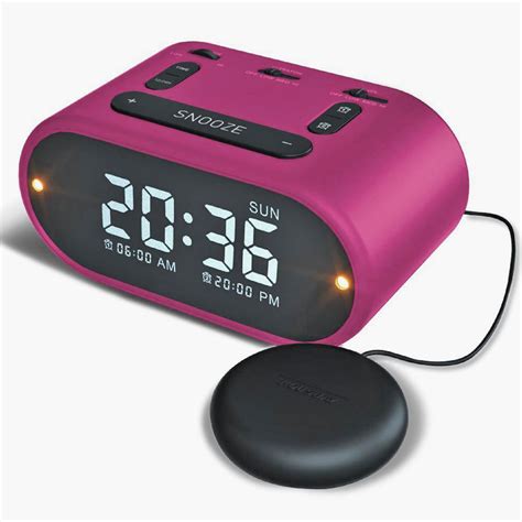 USB Alarm Clock w Vibrating (Soft-Med-Strong)- Pink, Alarm Clocks: Maxi ...