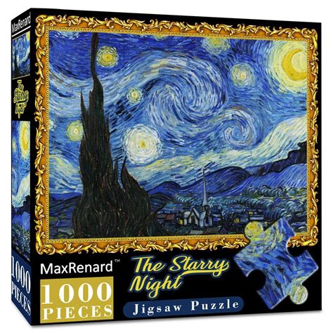 Buy MaxRenard 1000 Piece Puzzles for Adults Starry Night Jigsaw Puzzle ...