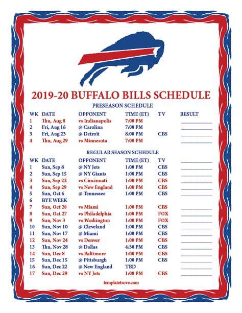 Buffalo Sabres Schedule 2023 24 Printable