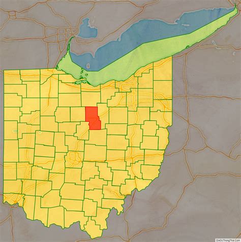 Map of Richland County, Ohio