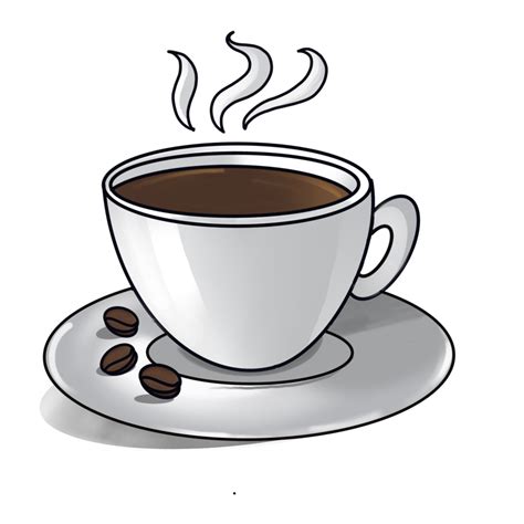 Hand Drawn Cartoon Coffee with Beans 13860284 PNG