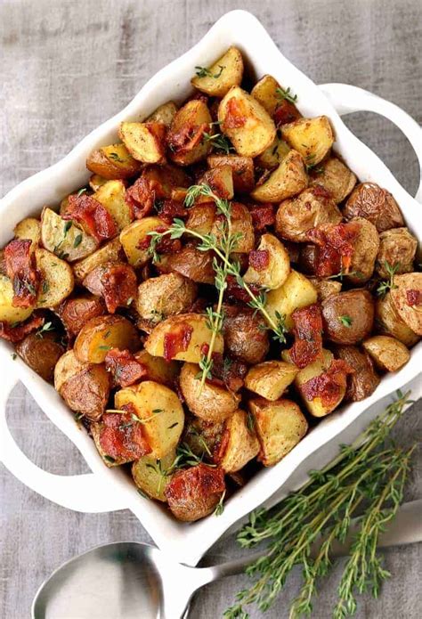 Crispy Oven Roasted Bacon Potatoes - Mantitlement