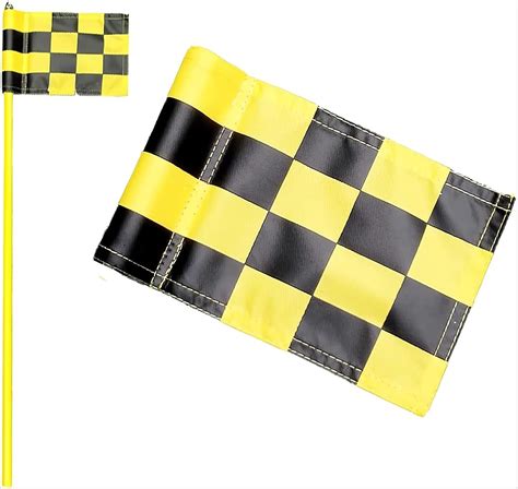 DRSUMLF 1 PCS Golf Flag Putting Green Flag Checkered Golf Flags with ...