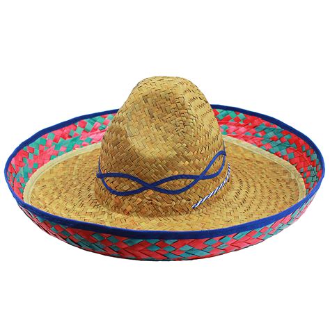 Mexican Sombrero Straw Hat with Blue Design | Sombrero, Mexican ...