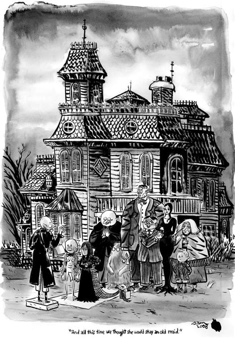 House? | Addams family cartoon, Charles addams, Addams family house