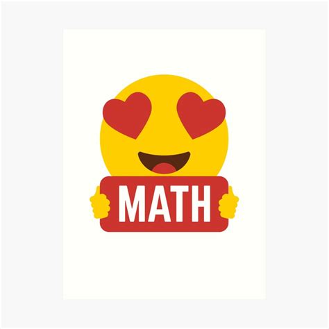 Quoti Love Math Mathlete Heart Eye Emoji Emoticon Funny Math